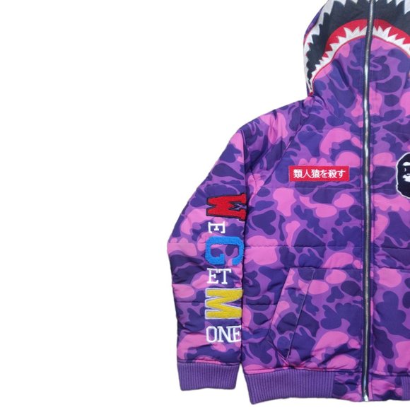 Bape X Hudson WGM Camo Full Zip Puff Jacket - Picture 7 of 8